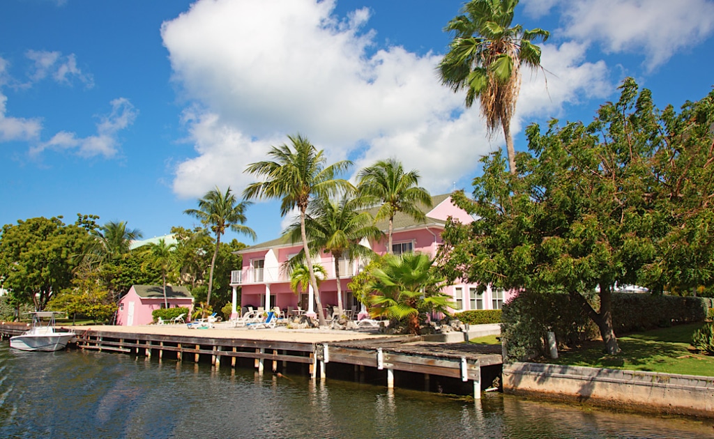Luxury houses on the Grand Cayman island